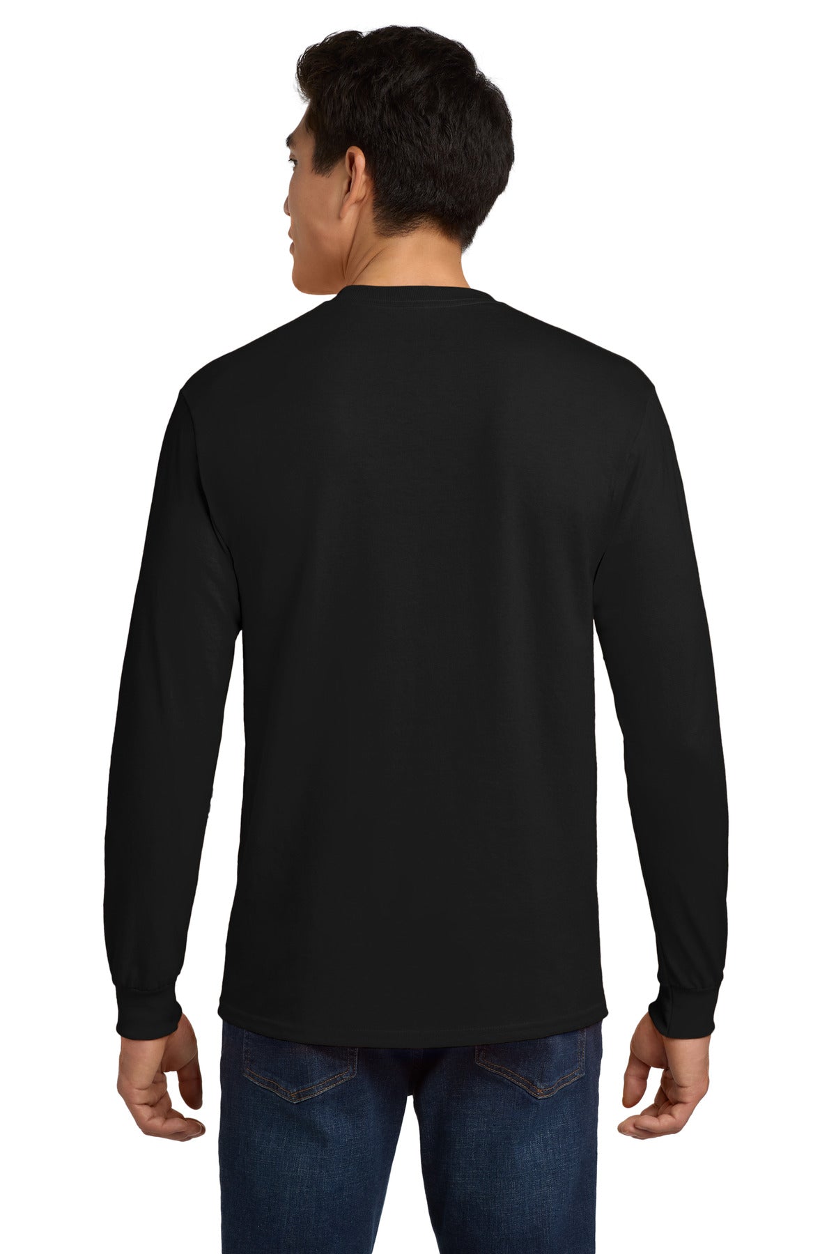 Gildan - Ultra Cotton 100% US Cotton Long Sleeve T-Shirt with Pocket.  2410