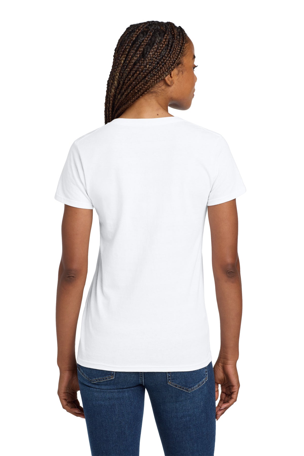 Gildan Women's Heavy Cotton 100% Cotton V-Neck T-Shirt. 5V00L