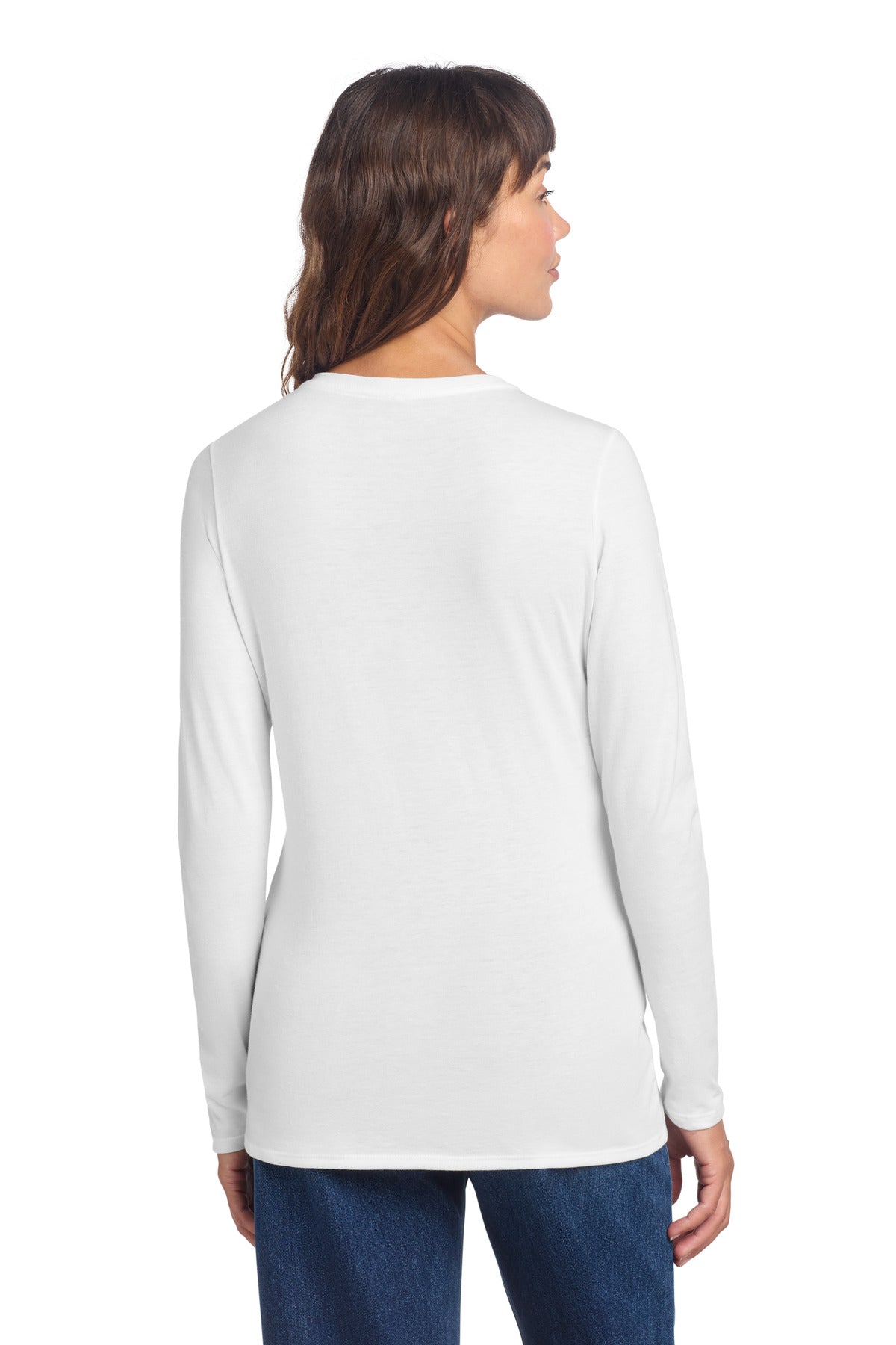 District Women's Perfect Tri Long Sleeve V-Neck Tee DT135