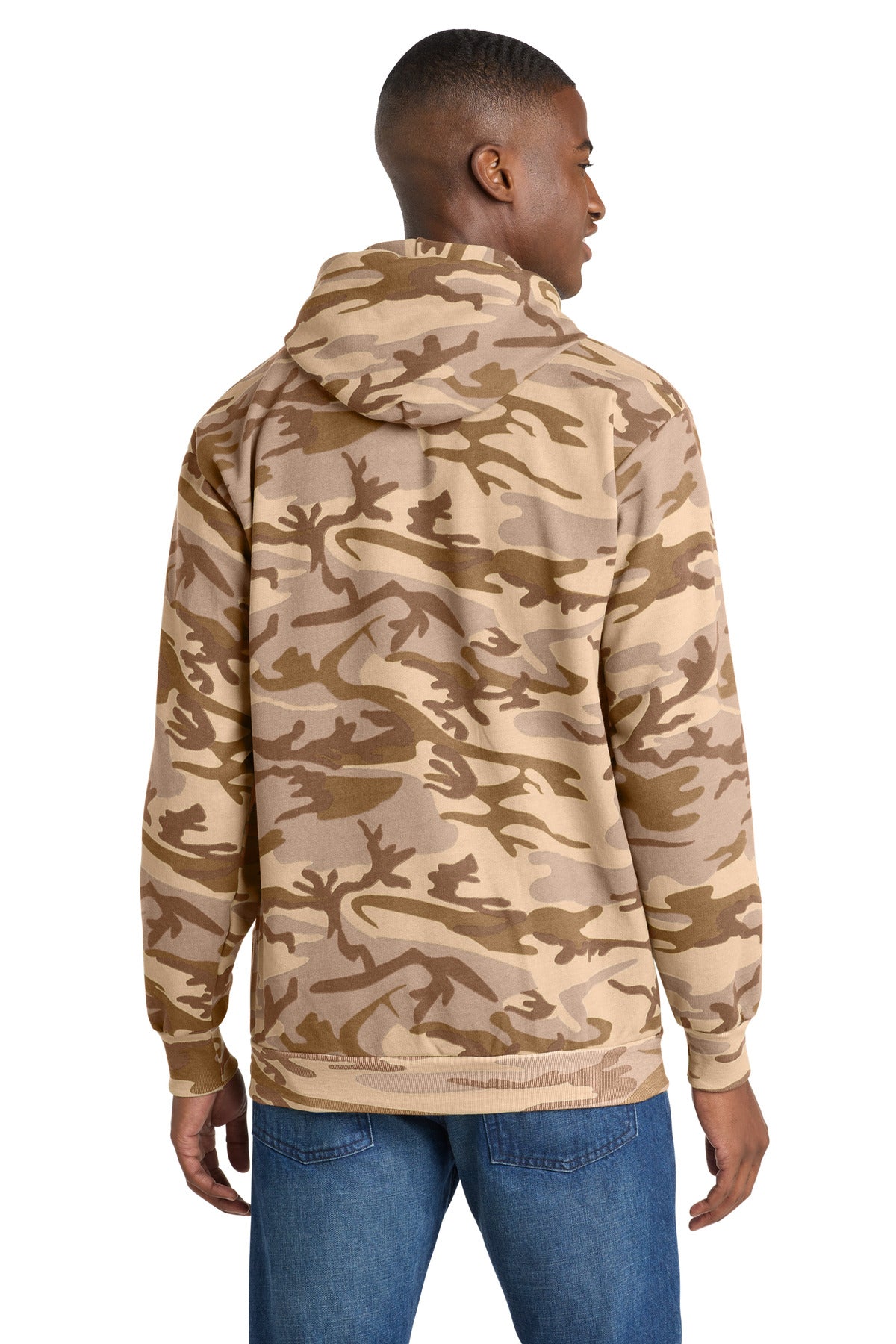 Port & Co Core Fleece Camo Pullover Hooded Sweatshirt. PC78HC