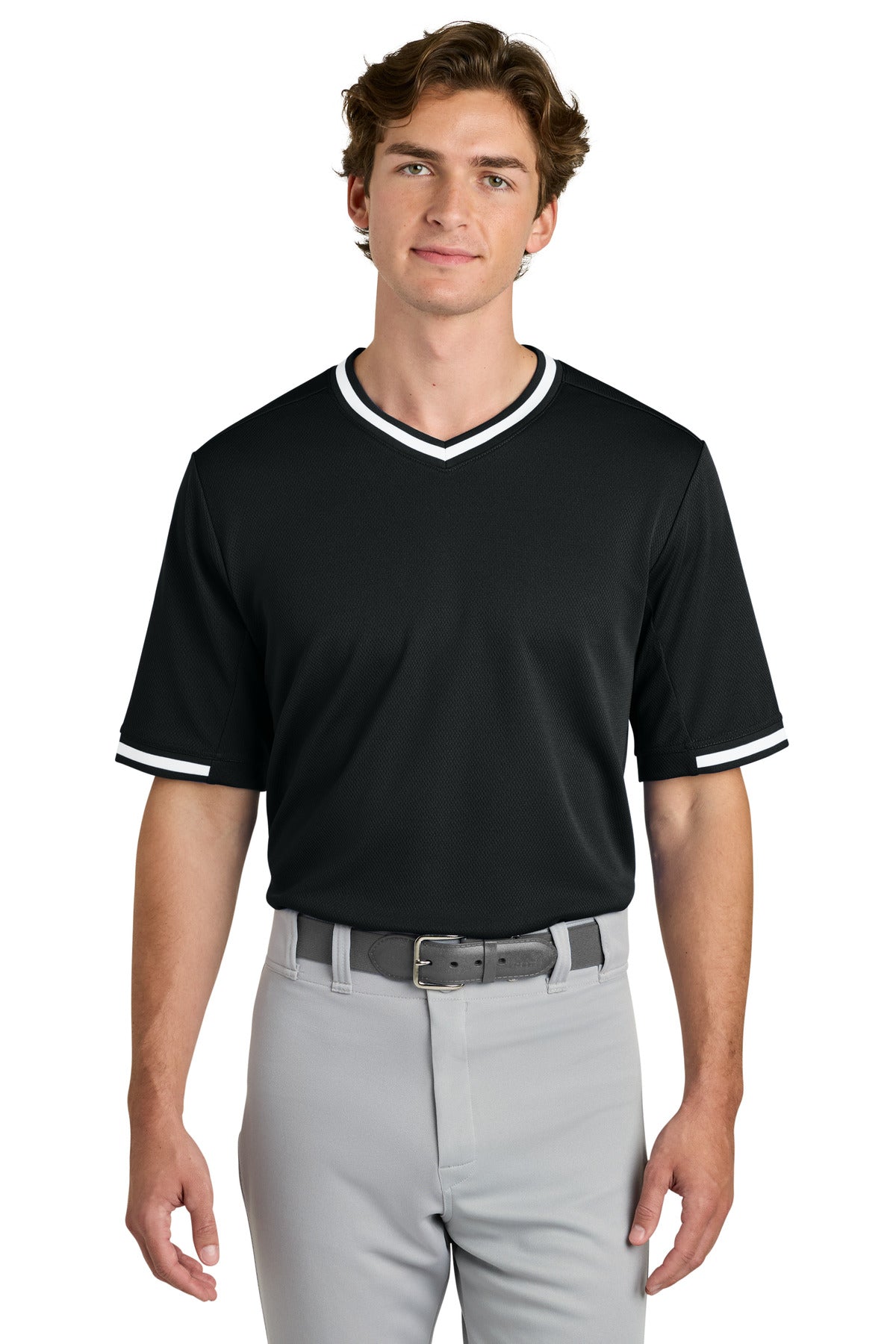 Sport-Tek Tough Mesh V-Neck Baseball Jersey ST221