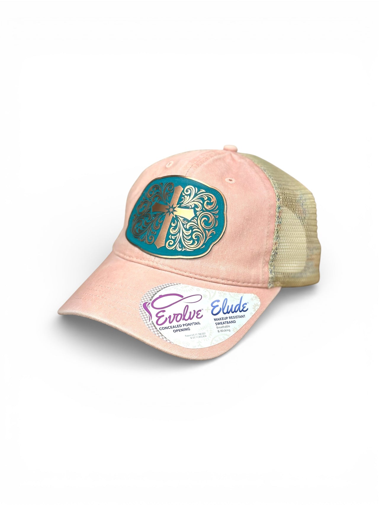 Western Cross Ponytail Hat